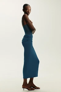 COMBINATION TULLE LONG DRESS