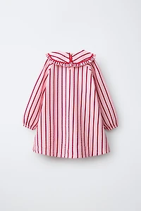 STRIPED PETER PAN COLLAR DRESS
