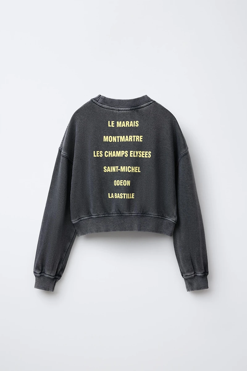 ENSEMBLE SWEAT-SHIRT ET BERMUDA À INSCRIPTION