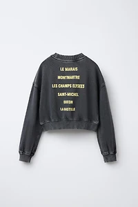 ENSEMBLE SWEAT-SHIRT ET BERMUDA À INSCRIPTION