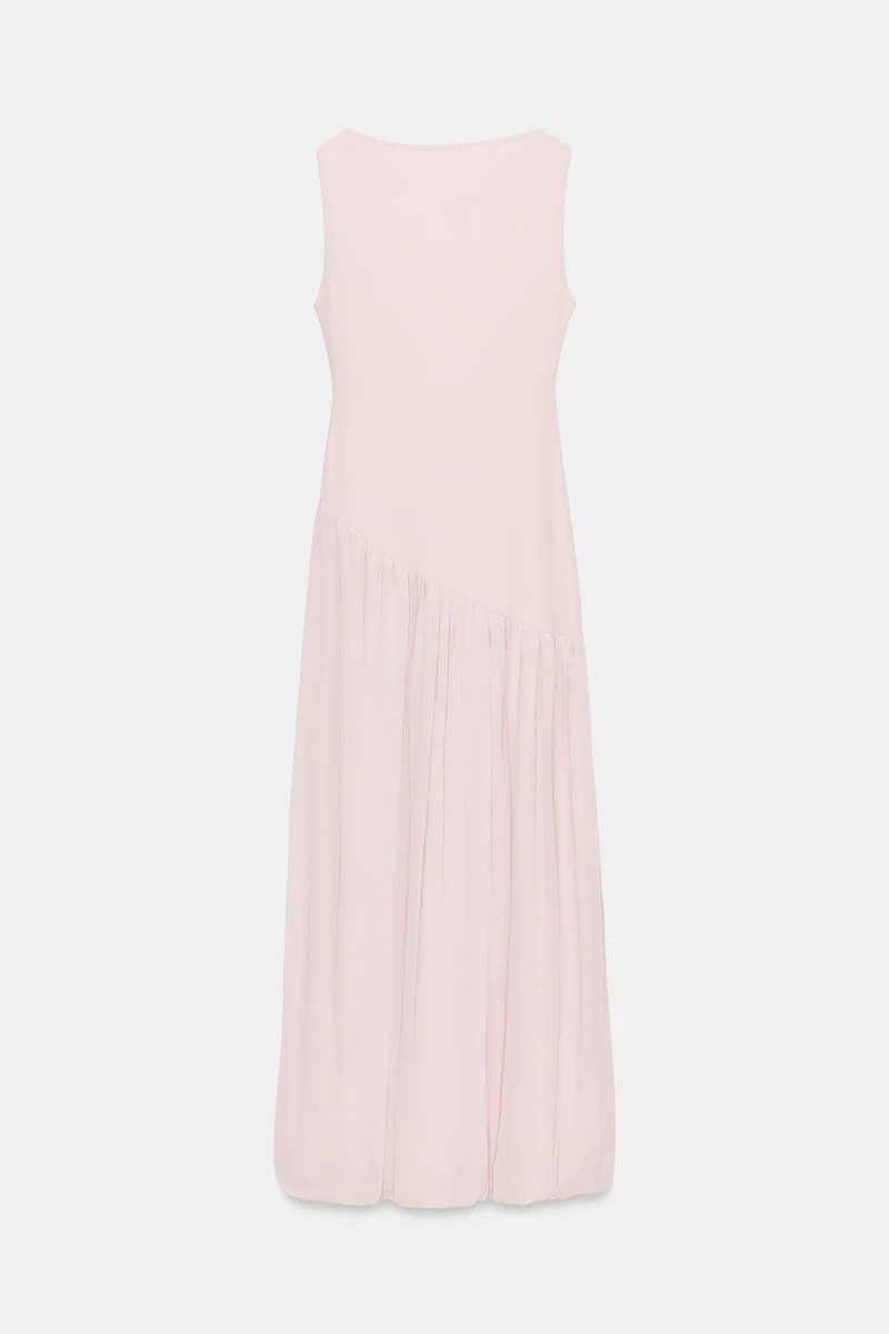 LONG COMBINATION TULLE DRESS
