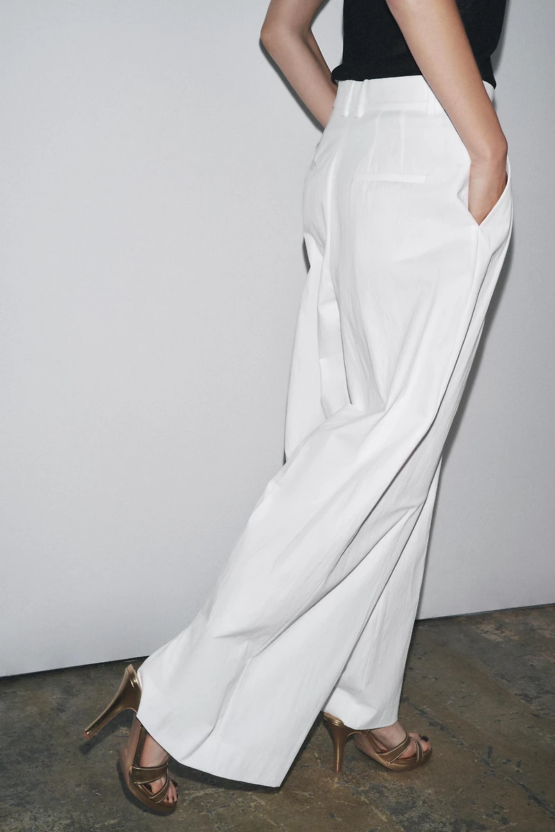 ZW COLLECTION TECHNICAL EFFECT PLEATED PANTS