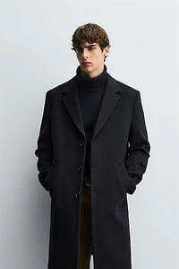 MANTEAU REGULAR FIT AVEC LAINE