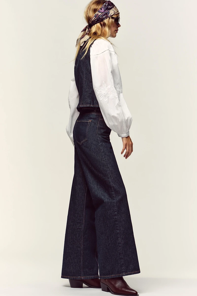 Z1975 HIGH-WAISTED WIDE LEG BELTED JEANS