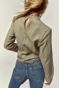 LACE TRIM ROMANTIC SHIRT
