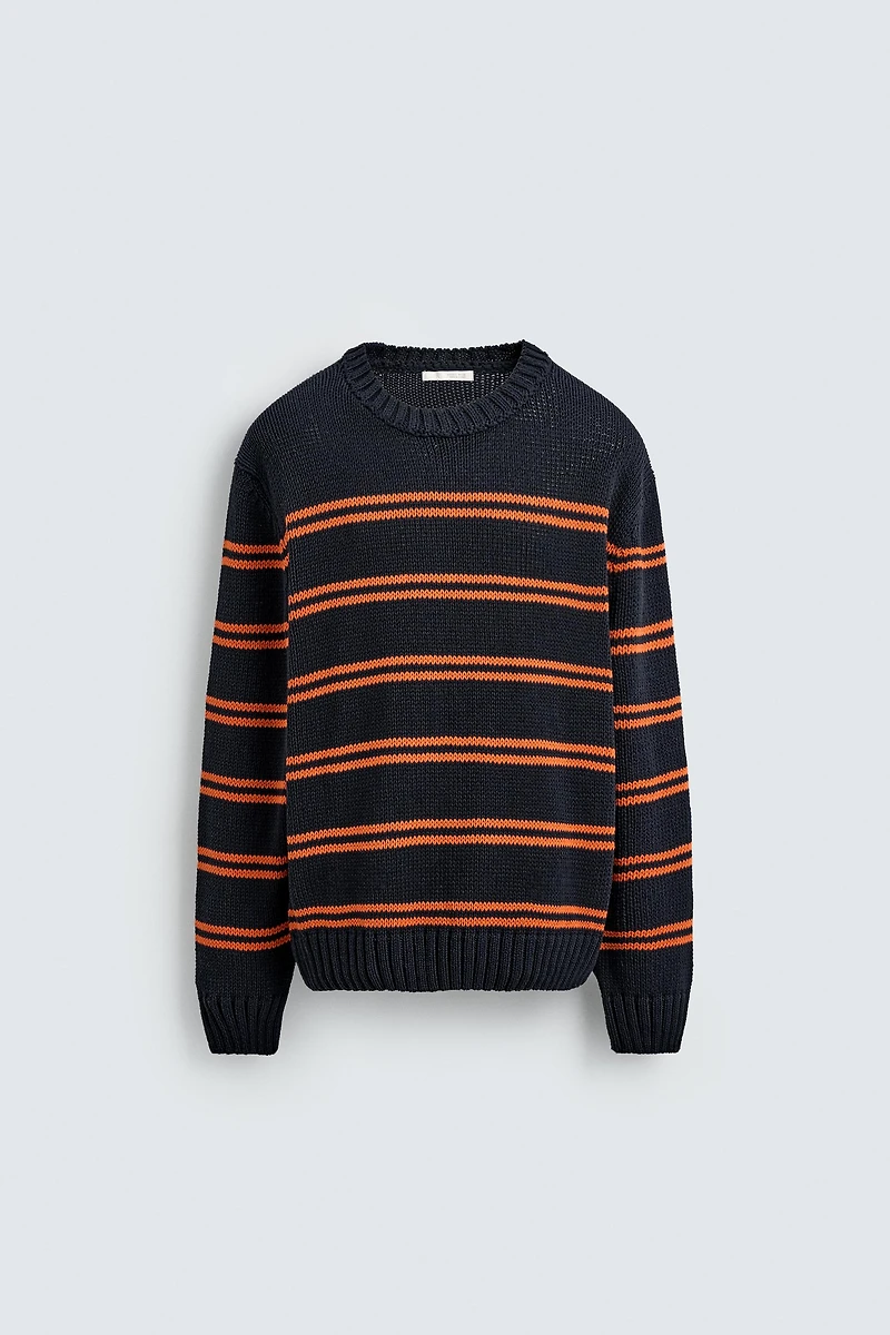 JACQUARD STRIPE SWEATER