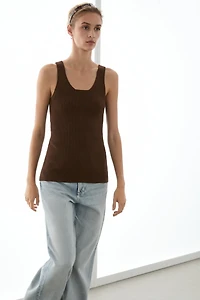100% cotton ribbed tank top
