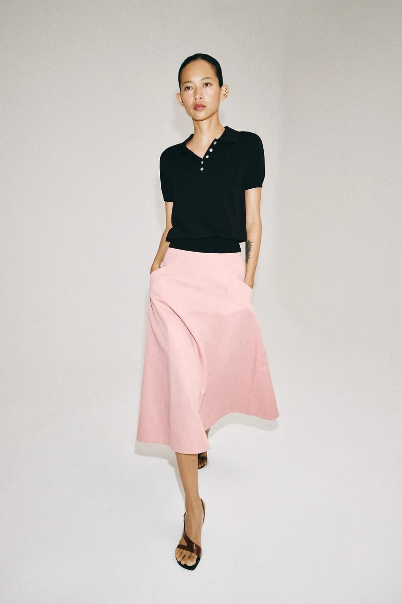 ZW COLLECTION FLOWY MIDI SKIRT