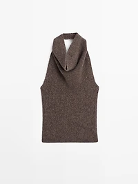 Knit wool and silk halter top - LIMITED