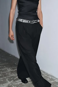 WIDE LEG PLEATED PANTS ZW COLLECTION