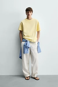 CONTRAST DOUBLE TRIM T-SHIRT
