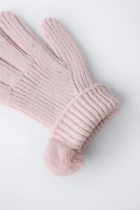POM-POM KNIT GLOVES