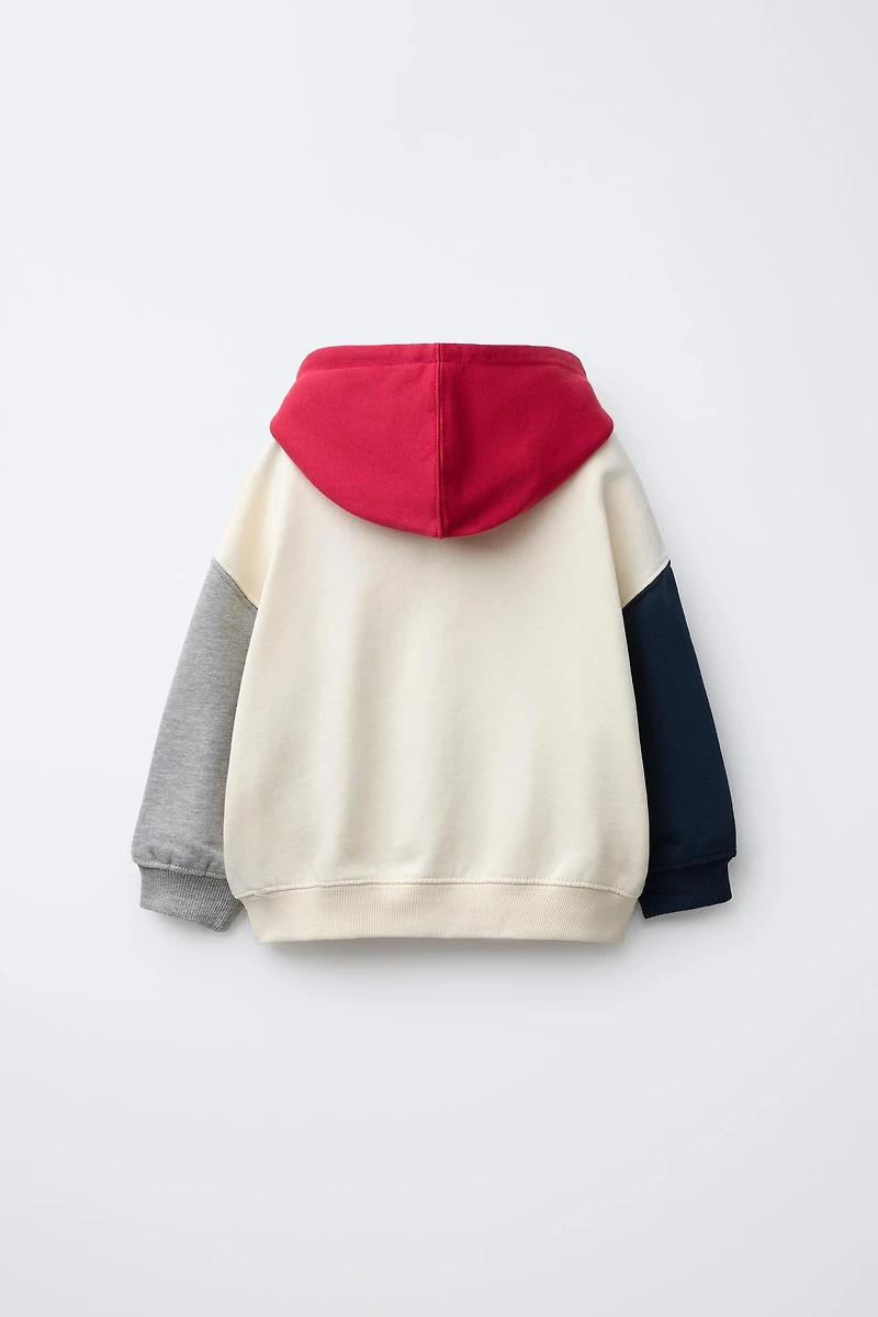 COLOR BLOCK JOGGING SWEATSHIRT