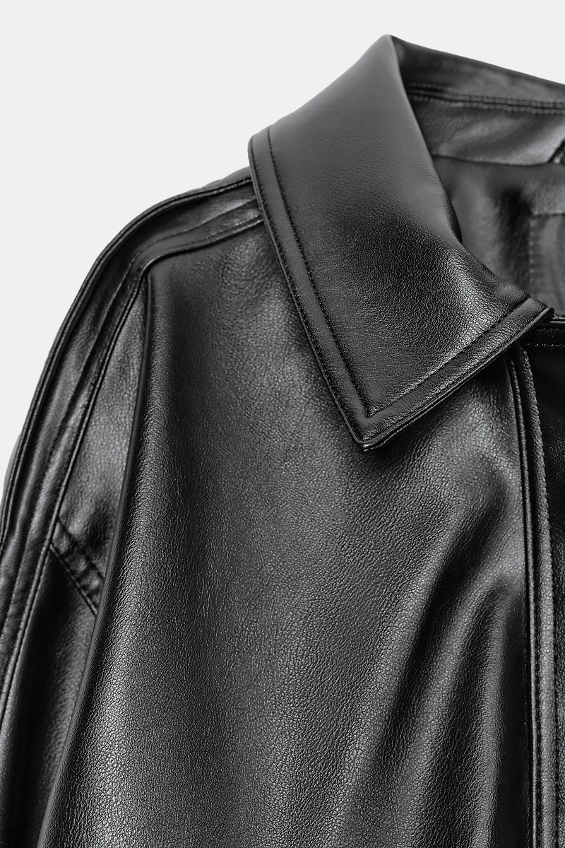 DETACHABLE FAUX FUR COLLAR JACKET