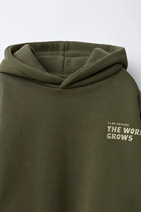 COLOR BLOCK TEXT HOODIE