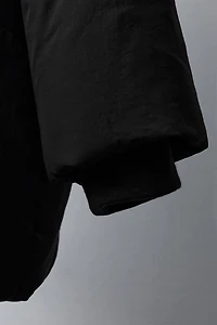 WATER REPELLENT 50% FEATHER AND DOWN PUFFER COAT WITH REMOVABLE FAUX FUR HOODIE