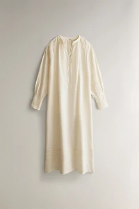 COTTON OPENWORK LACE NIGHTGOWN