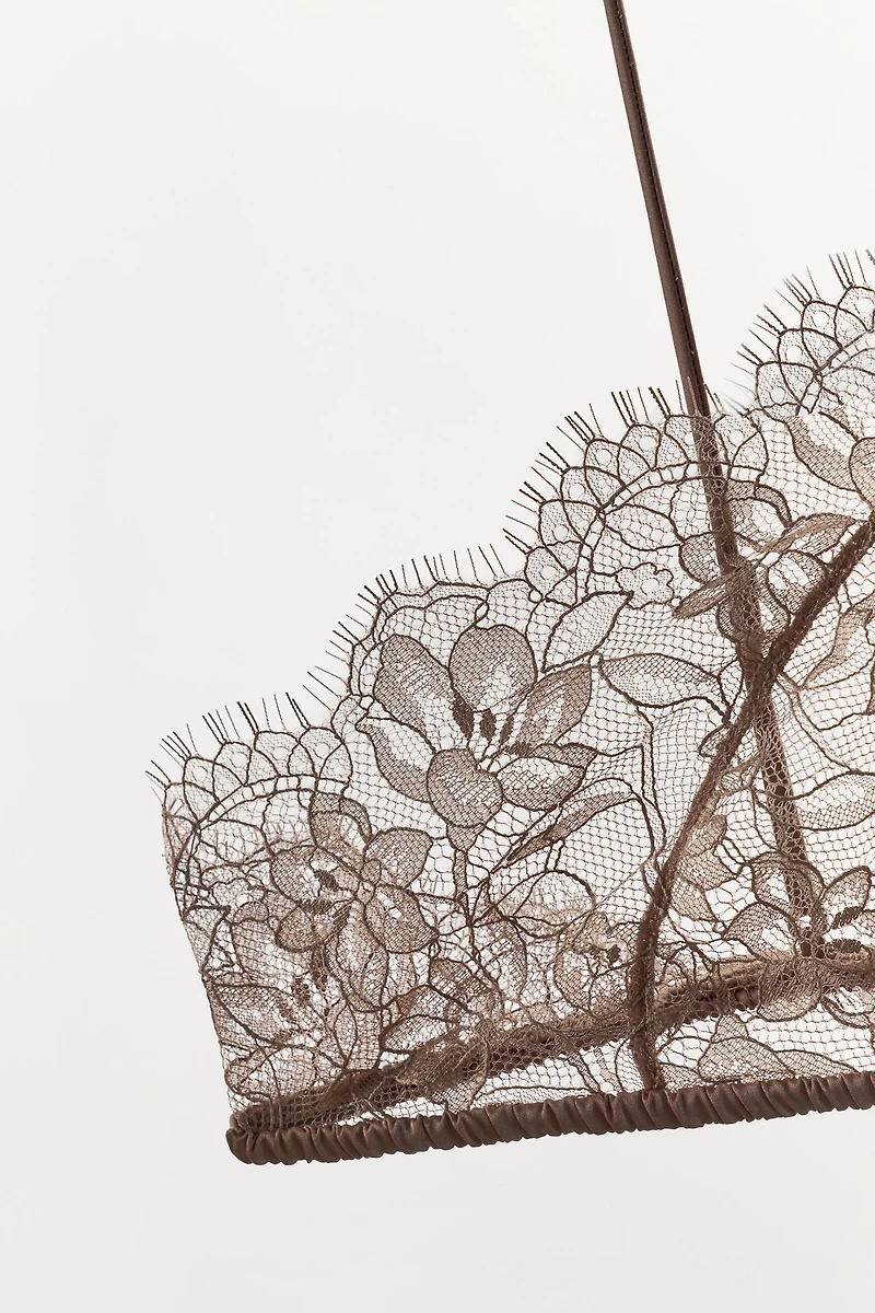 LACE HALTER BRALETTE