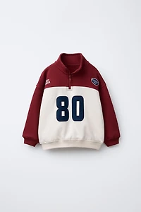 NUMBER ZIP SWEATSHIRT