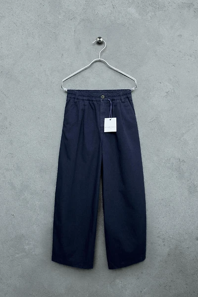 STORIESZ - BAGGY PLEATED PANTS WITH COTTON AND LINEN
