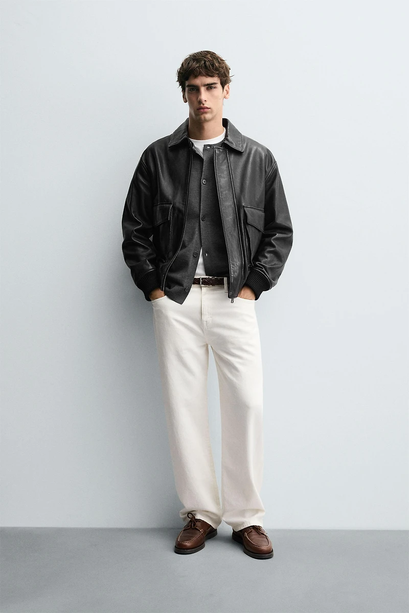 LEATHER POCKET JACKET