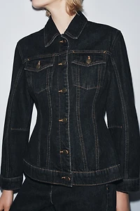 ZW COLLECTION FITTED DENIM JACKET