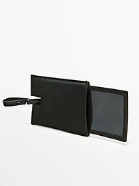 Étiquette de voyage en cuir nappa