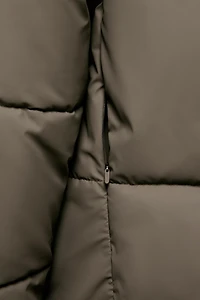 SHORT RUBBERIZED WINDPROOF PUFFER JACKET