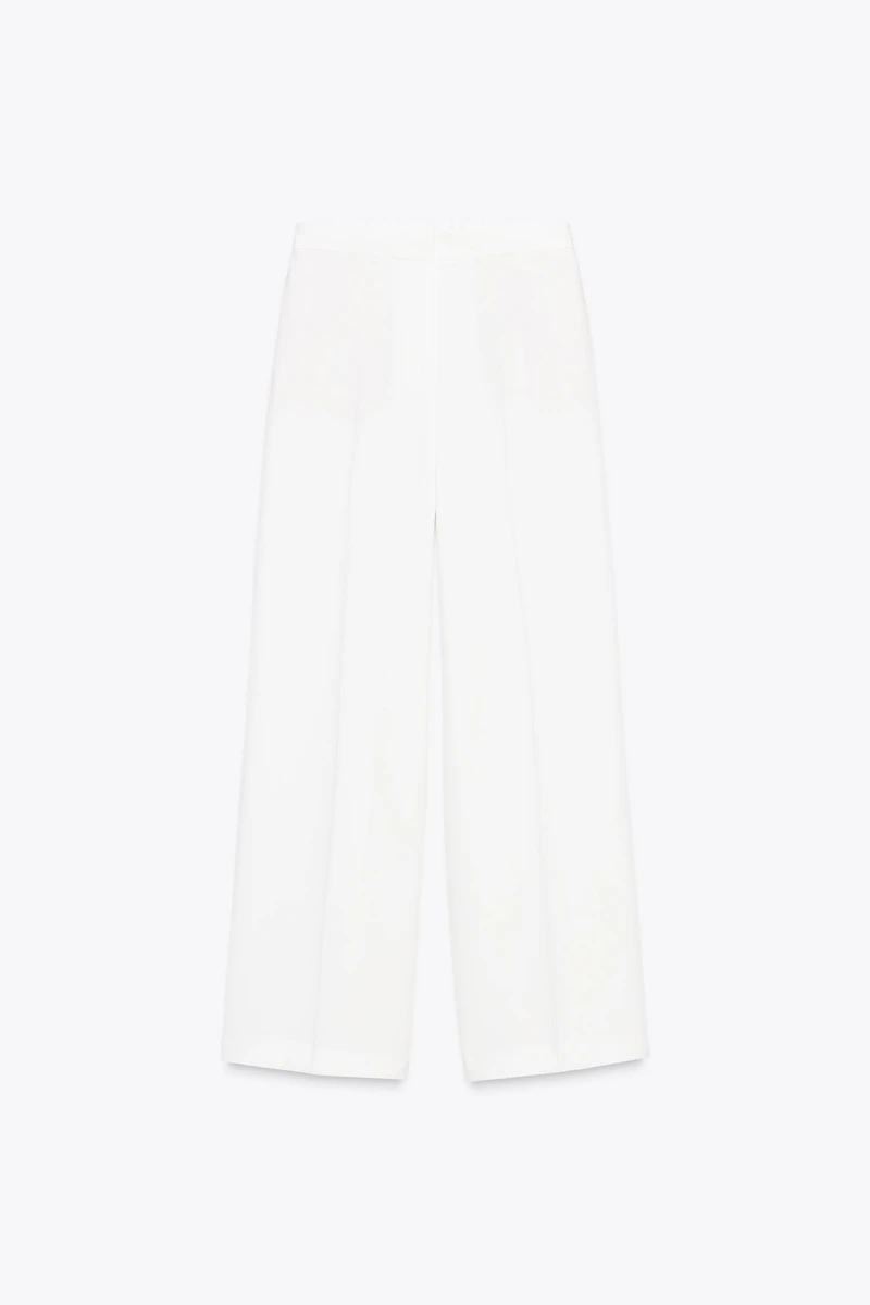 WIDE LEG ELASTIC WAIST PANTS