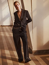 100% wool pinstripe blazer