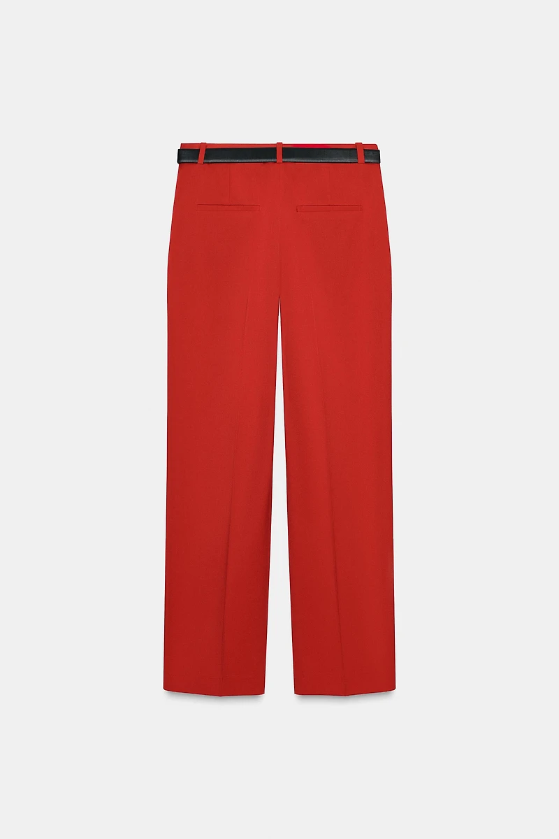 PANTALON DROIT CEINTURÉ