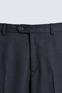 PANTALON REGULAR FIT COSTUME STRUCTURÉ 100% LAINE