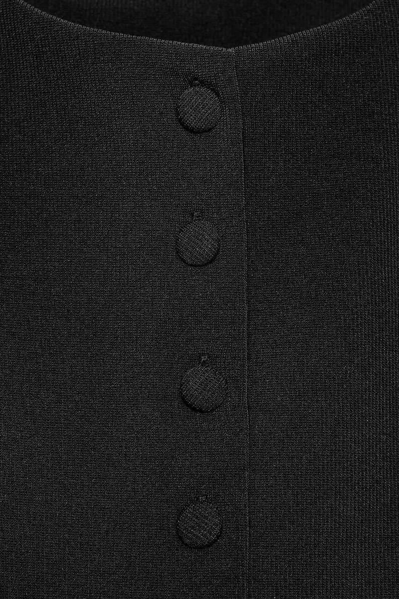FABRIC-COVERED BUTTON VEST