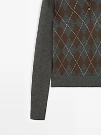 Pull polo à losanges