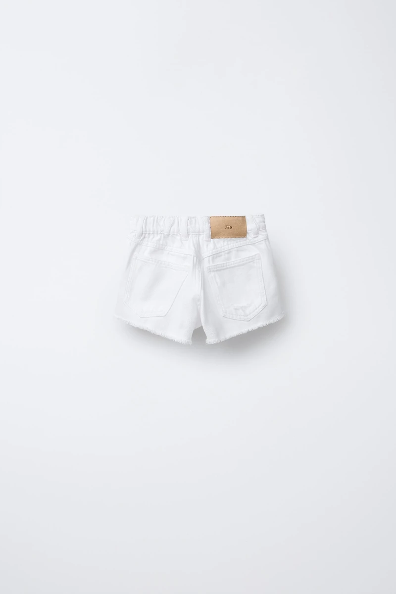 RIPPED DENIM SHORTS