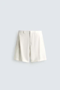 BERMUDA RELAXED FIT PLIS LATÉRAUX