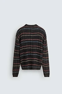 TEXTURED STRIPED SWEATER
