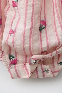 STRIPED AND TULIP ROMPER