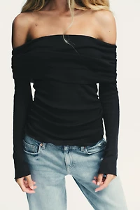 STRAPLESS RUCHED TOP
