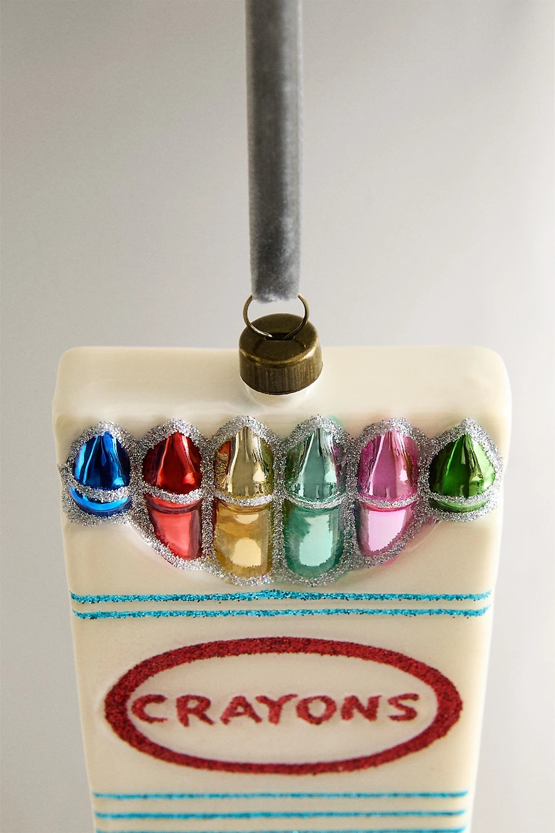 BOX OF CRAYONS CHRISTMAS TREE ORNAMENT