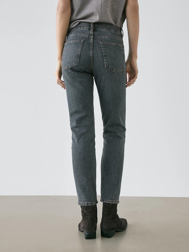 Jean slim cropped mid-rise