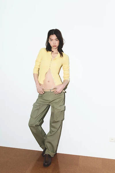RIB KNIT CARDIGAN