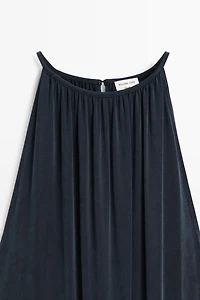 Flowing midi dress with pleats - STUDIO