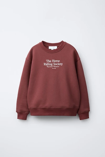 EMBROIDERED TEXT SWEATSHIRT
