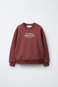 EMBROIDERED TEXT SWEATSHIRT