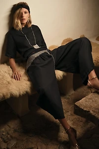 ZW COLLECTION LINEN SHORT SLEEVE TOP
