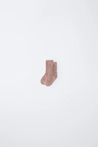 COTTON SILK KNIT SOCKS