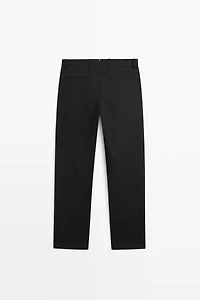 Pantalon tapered fit en coton
