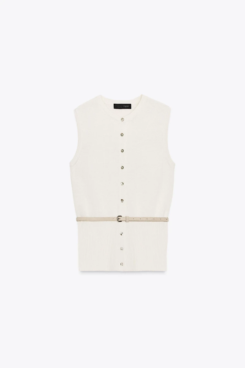 BELTED VEST