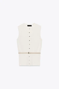 BELTED VEST